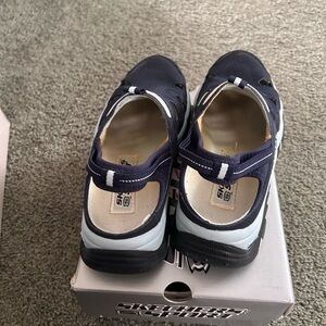 Skechers Navy and White Slip-On Mary Jane Comfort Shoes